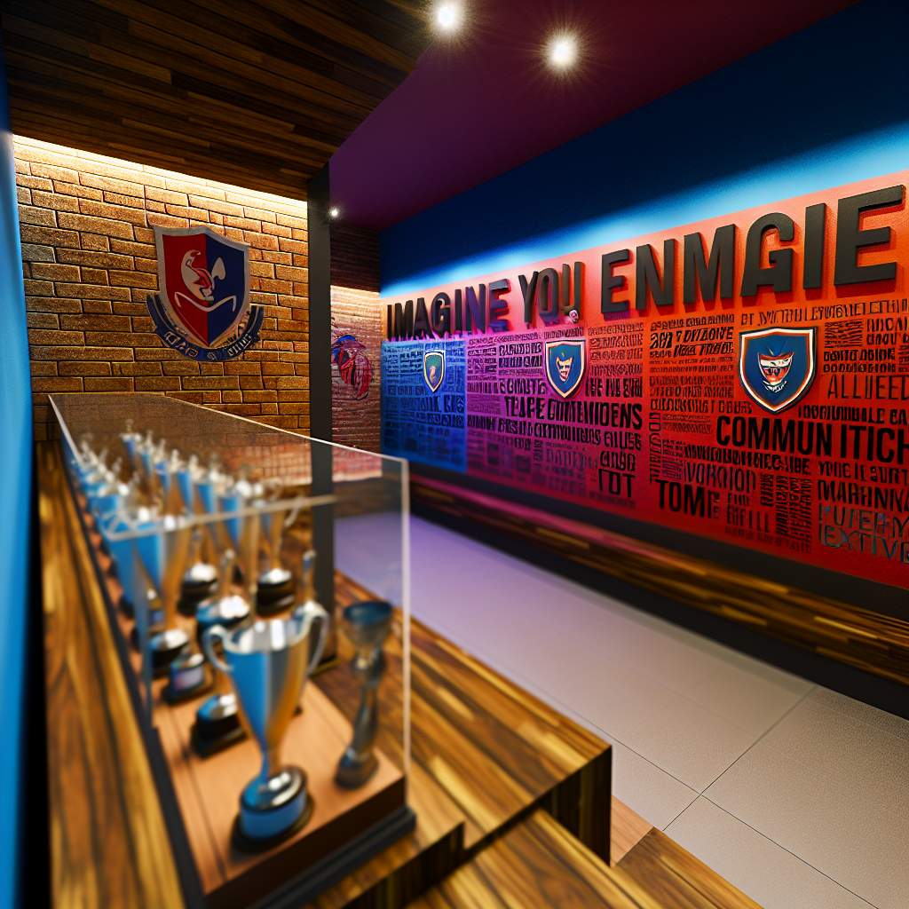 décoration murale pour un club sportif