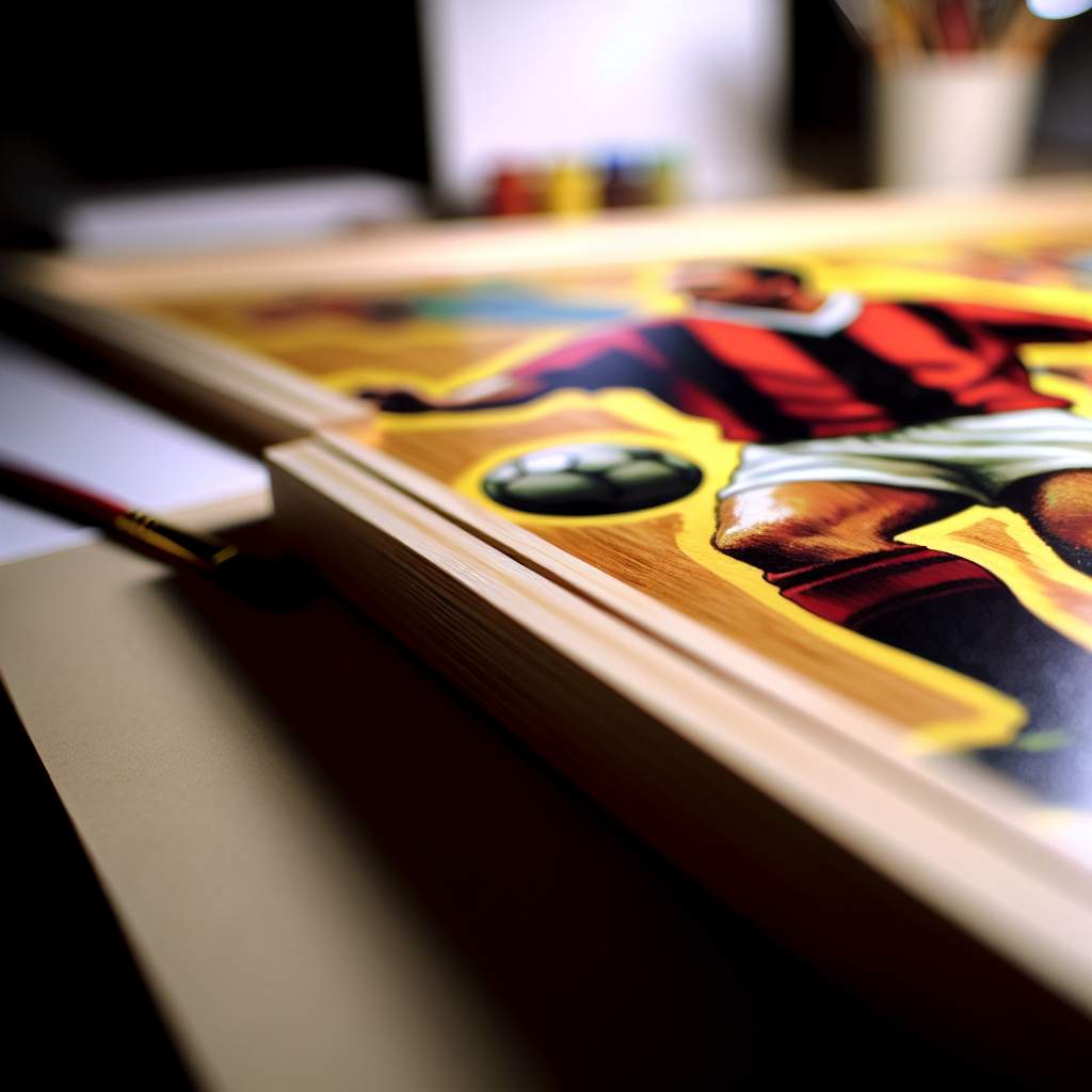 Impression sur bois sportive